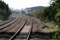 A zoomed view south. The track is the remains of Bridgwater Up Sidings.