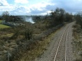 The view panned slightly to the right. The buildings in the background belonged to the engineering depot at Ashton Meadows Sidings. The strip of land between the allotments and the railway boundary fence was the site of Ashton Gate Carriage Sidings.