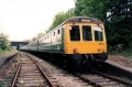 A special service comprising of several DMUs stand at the station. © Mike Radford