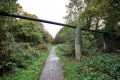 A pipe crosses the trackbed just to the south of Cocklebury Lane.
