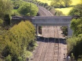 A view of the A370 Bridgwater Road bridge taken from Bleadon Hill.