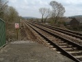 Standing on the station and looking towards Bristol.