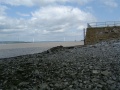 Another look at the remains of the pier with the original Severn Bridge in the background.