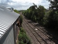 A particularly bad photo of the view south from Wotton Road bridge. However, it does show a glimpse of Charfield goods shed, which has a new roof and extension.