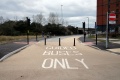 The whole alignment of the railway around the bonded warehouse has become part of a guided busway route.