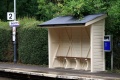 A better view of the shelter. It was designed by the Avoncliff Community Group and opened officially on the 10th July 2008. © John Rawlings