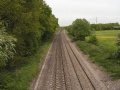 The view north. The remains of Oldwood Colliery are situated in a field on the left of this photo.