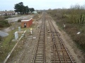 The S&D line cossed the GWR at this spot and curved to the left of this photo close to where the relay room is. Highbridge Goods Shed stood at the spot now occupied by the semi-circular shed in the distance. It closed to traffic on 2nd November 1964.