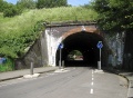 The approach to the tunnel has had a traffic calming scheme implemented.