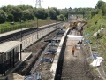Tracklaying had started and had reached the new platform.