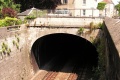 The east portal of the tunnel.