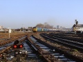 The view from the east end of the station. Andy Spencer catches a couple of Class 50s on a Pathfinder tour at the end of 2003. There's some more photos of these locos on the Bristol East Power Box page.