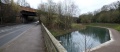 The 2014 view from atop the road bridge showing the newly built diversionary route of the canal passing underneath.