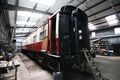 Inside the depot and a coach is being restored.