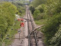 A zoomed view that shows the interesting network of lines radiating from this area. The bridge in the background carries the South Wales mainline across the Avonmouth-Parkway line.