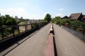 The bridge in 2009. 150243 stands in Lawrence Hill station.