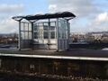 Strangely, the shelter on the Up Platform is of a much smaller design. Just visible to the right of the shelter is the top of the Clifton Suspension Bridge.