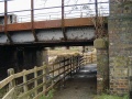 The bridge also crosses over a couple of footpaths as well as the river.