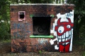 A rather derelict platelayers hut survives in a heavily vandalised state between Bridge 35 and Newbridge Road.