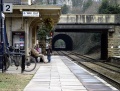The view from the platforms towards the road bridge and tunnel. © John Rawlings
