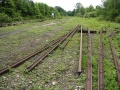 Most of the site had now been cleared, but a few rails had been pulled up and left in situ.