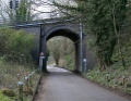 The bridge which carried Warminster Road over the railway. © Ian Tiley