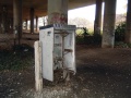 Abandoned electrical equipment boxes.