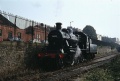 A visiting Ivatt loco, 46443 runs along Cumberland Road. © Gerald Peacock