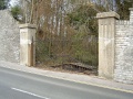 A better look at the gates to the chocolate factory. The connection was first used on the 17th January 1925 and taken out of use on the 26th-27th July 1980. Track is still visible right at the pavements edge.