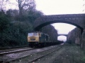 A similar view, but from the opposite platform, with another Hymek, this time at the head of an engineering train. © Andy Kirkham