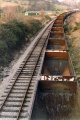 A January 1981 view north from the bridge. The up line was being used for storing redundant HTV wagons. Note the siding disappearing off to the right. This led to the old carriage sidings at Clifton Bridge. © Adrian Henry