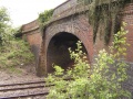 The bridge itself taken from a footpath that leads to an access point for railway workers.