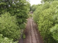 The view from on top of the bridge in the direction of Mangotsfield.
