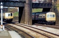 Two DMUs race towards Temple Meads. © Roger Porch