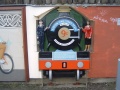 This mural is next to the platform shelter and gives some historical information about the station.