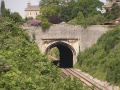 Saltford Tunnel viewed from the footbridge close to the site of Saltford station.
