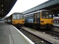 143611 + 143603 stand at Temple Meads on the 27.11.04.