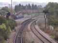 Patchway station as viewed from the bridge at Station Road.