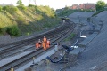 A couple of images showing engineers at work re-aligning the track entering Filton Abbey Wood to make room for a fourth track.