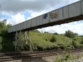 The footbridge as approached from a footpath on Dovercourt Road.