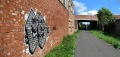 An Autostitched view of Kingsland Road Bridge as viewed from the new Dings Railway Path