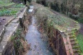 The view from the bridge with the lock below.
