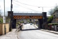 The bridge carrying the railway across Station Road. Westbury station is behind the photographer in this photo. © Andrew Ross