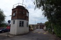 The building is a hexagonal two-storey pill box built during WWII.