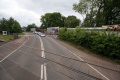 The crossing at Harbour Road as viewed from a train crossing it.