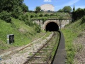 A general view of the tunnel showing the houses built above it. The whole area is very residential.