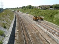 The view south and the track had yet to be connected to the junction. 158815 in the distance.