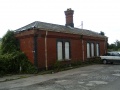 The Down side station building viewed from the road.